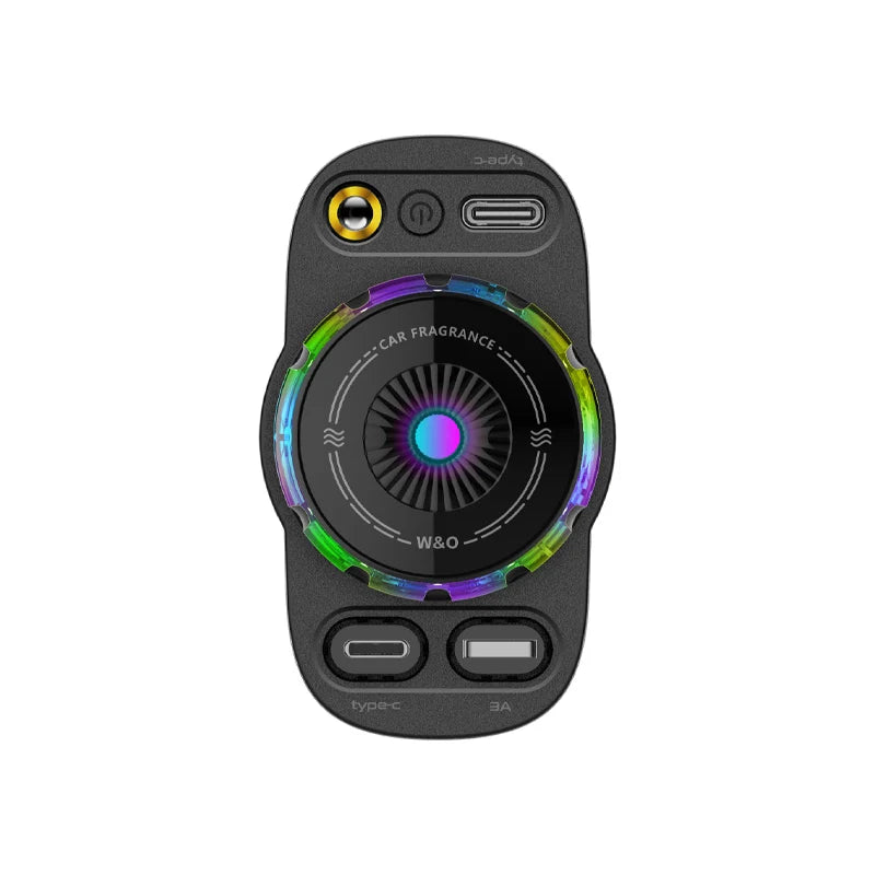 5-in-1 Retractable Car Charger with Fast Charging and Starlight Aromatherapy