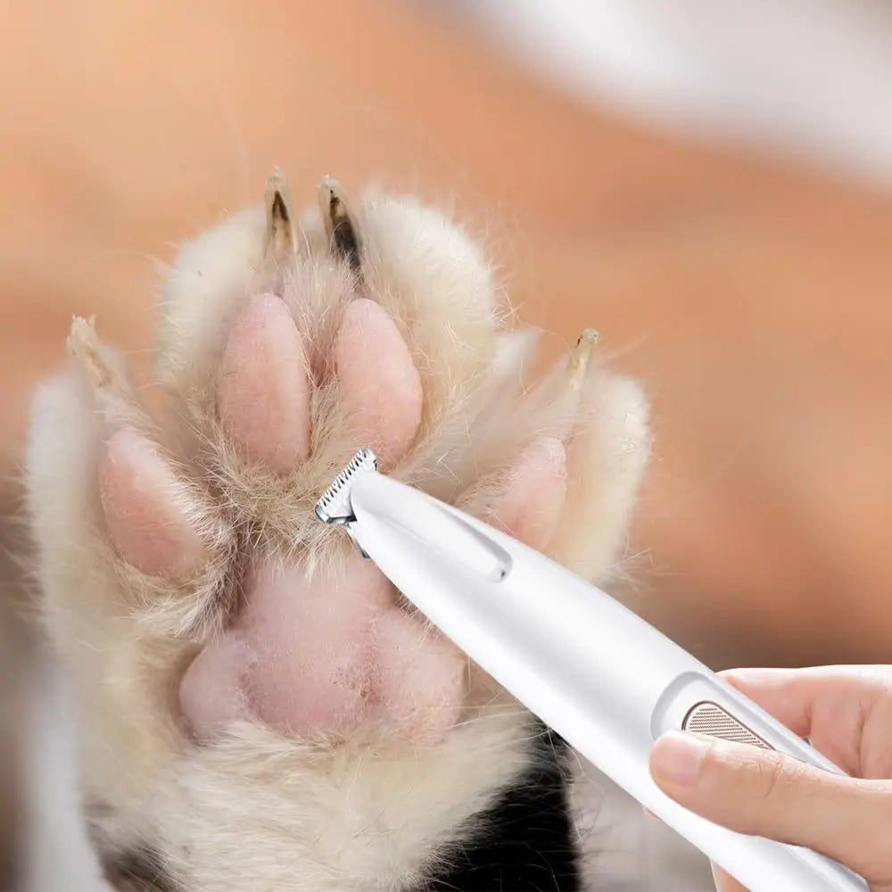 Wireless Pet Dog Cat Hair Clipper with LED Light and Rechargeable Battery