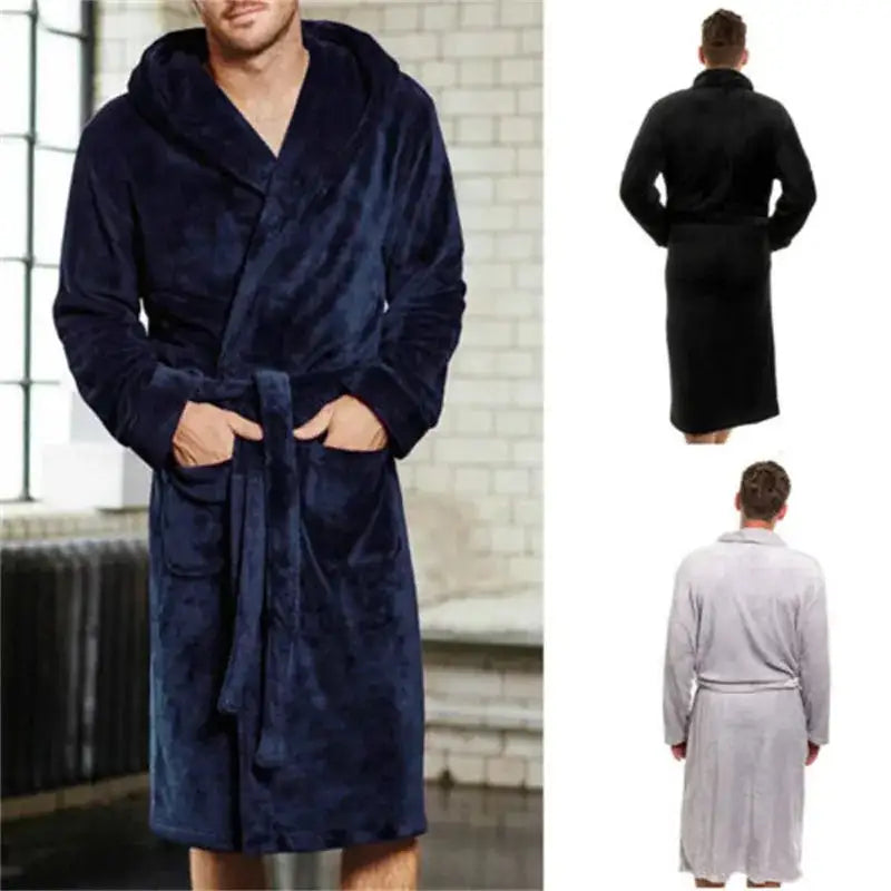 Mens Fleece Bathrobe