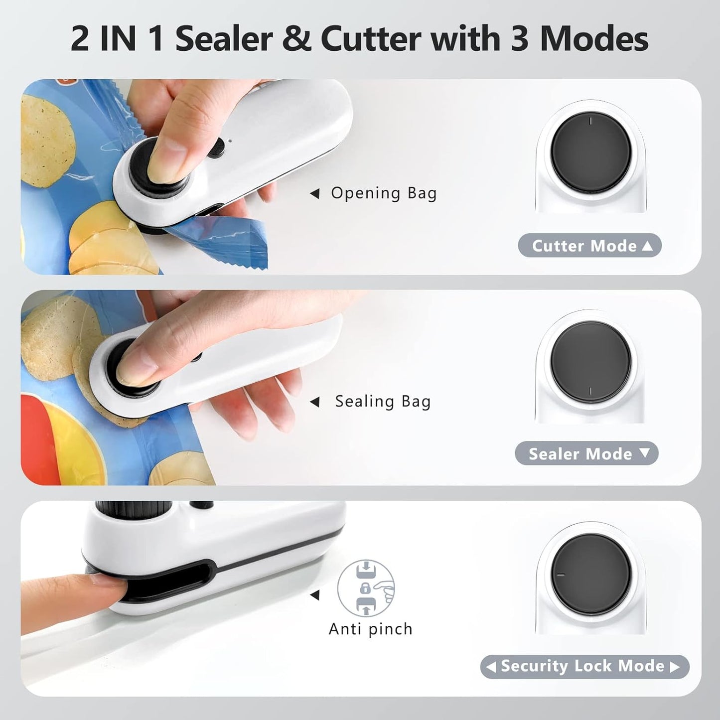 Handheld 2-in-1 Bag Sealer and Cutter