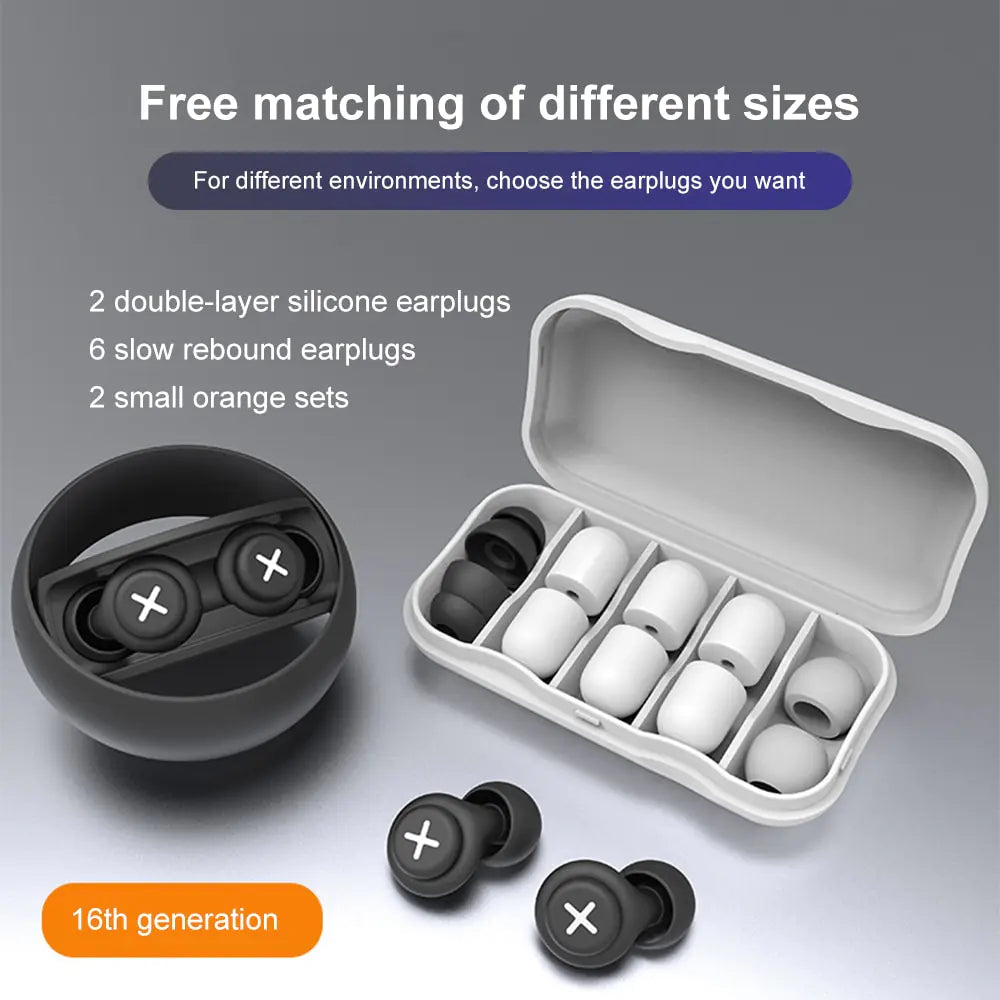 Ear Plug Set Noise Cancelling 3-Stage Technology