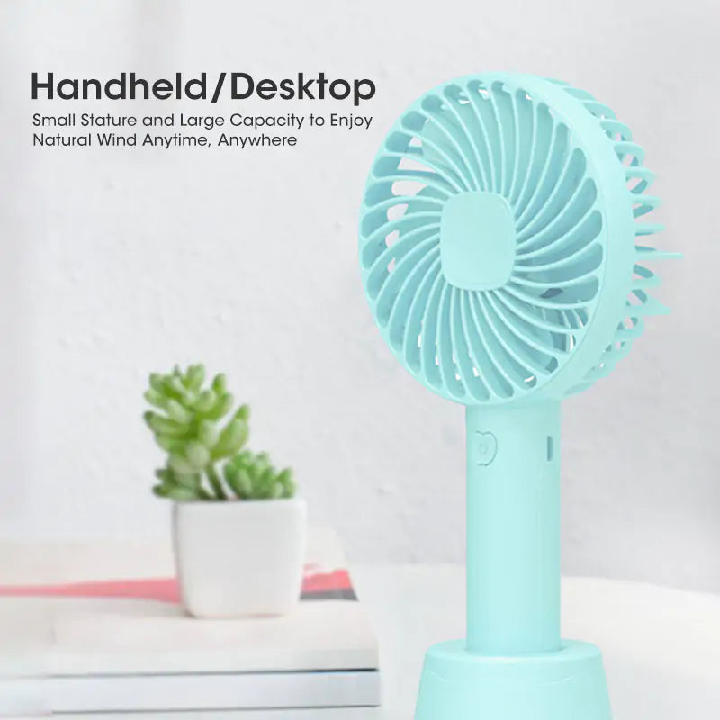 Mini Handheld Fan with USB Rechargeable Battery