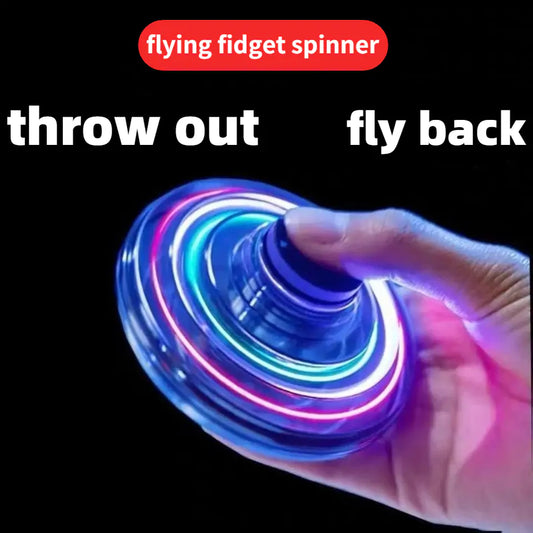 Flying Fidget Spinner with LED Lights