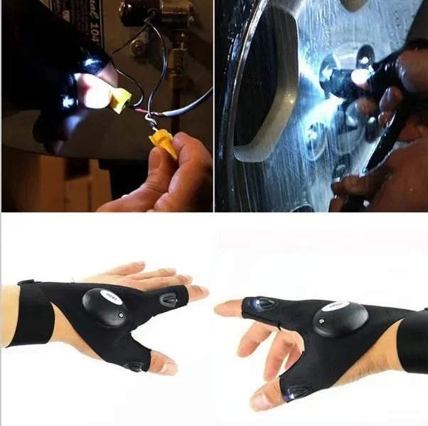 Finger LED Flashlight Glove