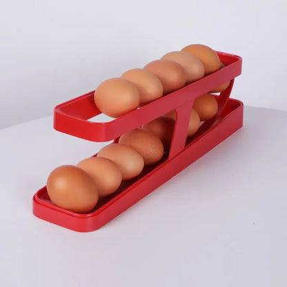 Egg Organizer Rolling Rack for Refrigerator