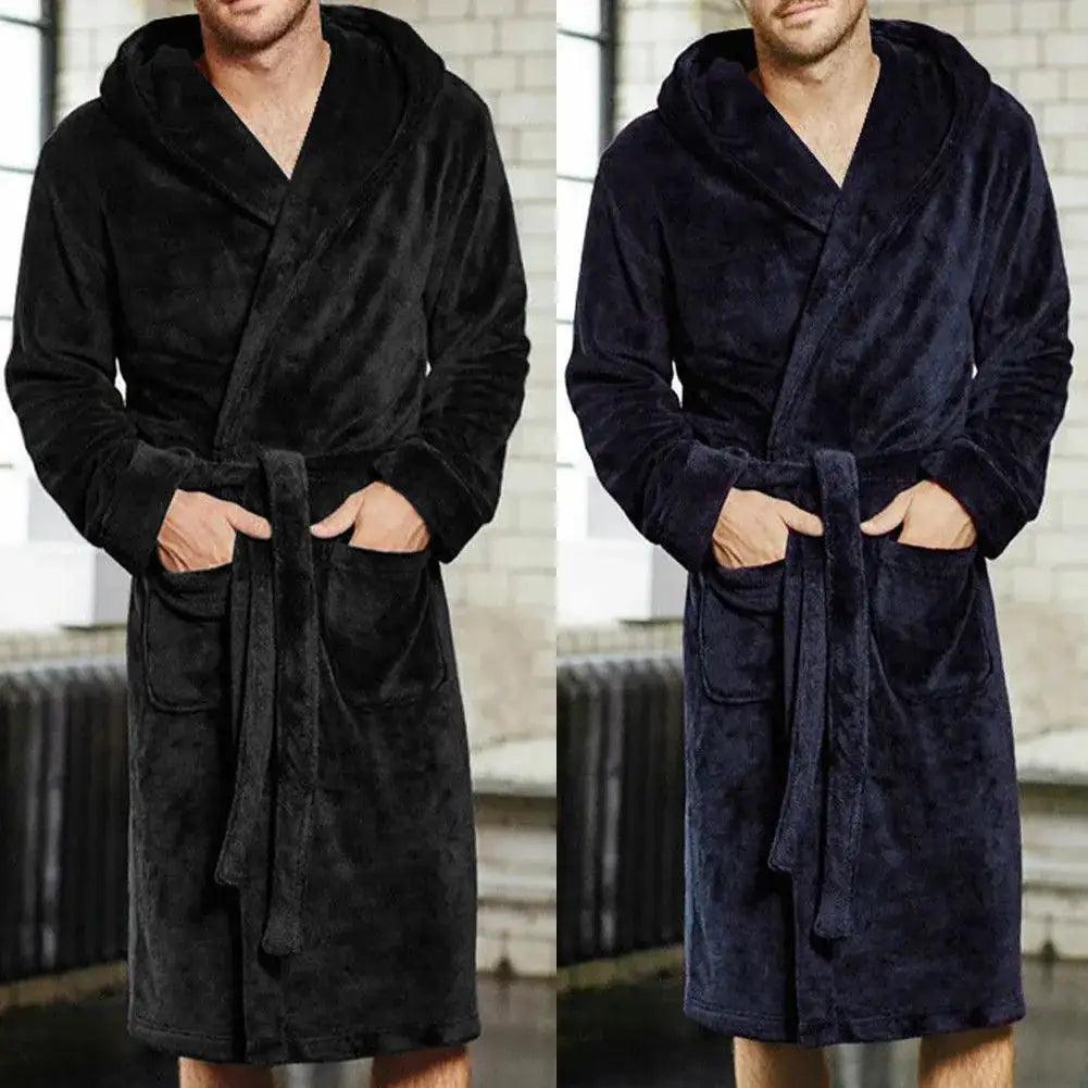 Mens Fleece Bathrobe