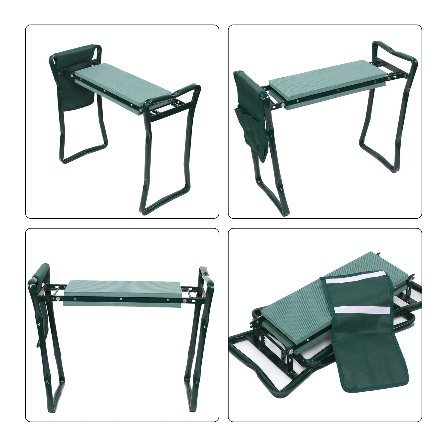 Foldable Garden Kneeler and Seat with Widened EVA Cushion and Tool Bags