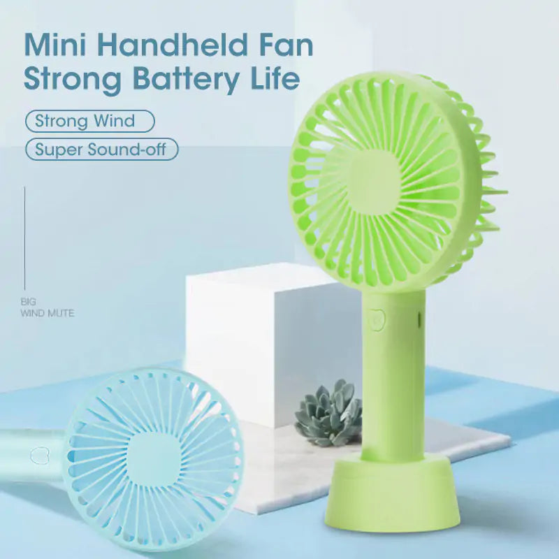 Mini Handheld Fan with USB Rechargeable Battery