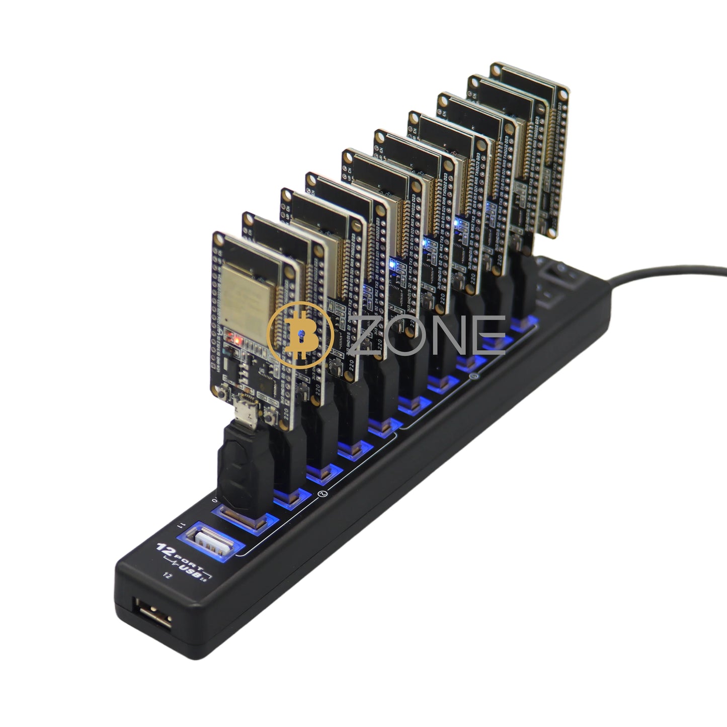 NerdMiner USB NO DISPLAY (55 KH/S) Bitcoin Lottery Miner with USB Station (10-pack)