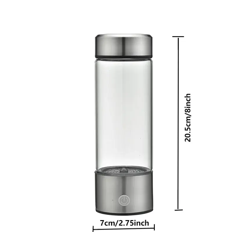 Portable Hydrogen Glass Water Bottle