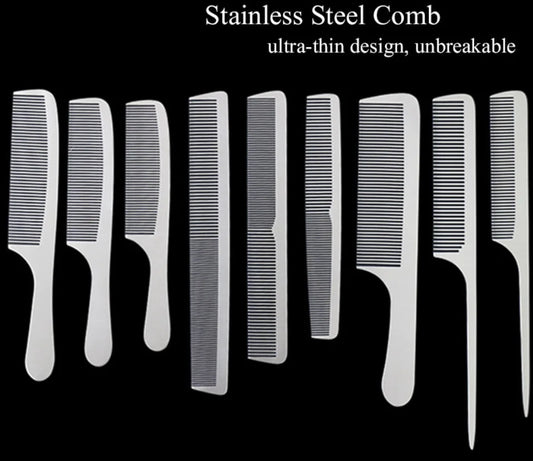 Stainless Steel Fine Tooth Hair Comb