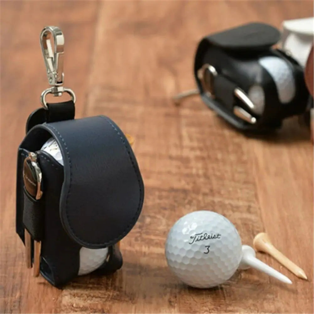 Golf Ball Case Leather Ball Pouch