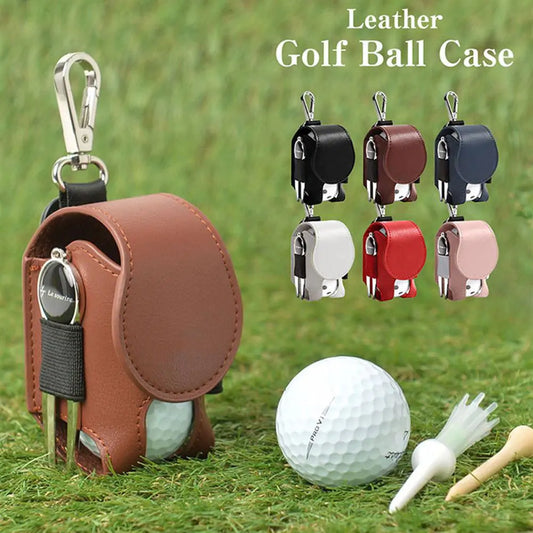 Golf Ball Case Leather Ball Pouch