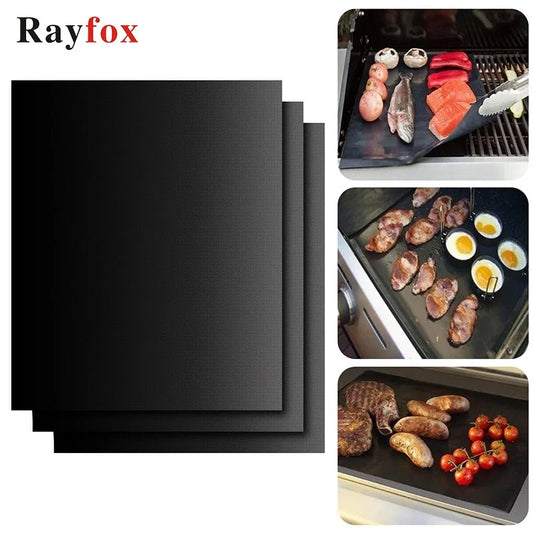 Non-Stick Reusable Mats for Gas, Charcoal or Electric Grills